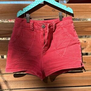 BDG High Waist Red Shorts